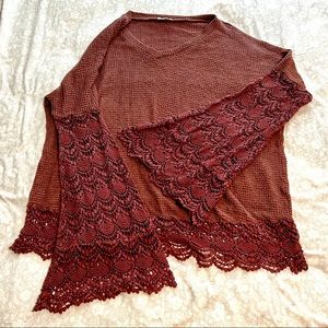 Lace Bell Sleeve Tunic